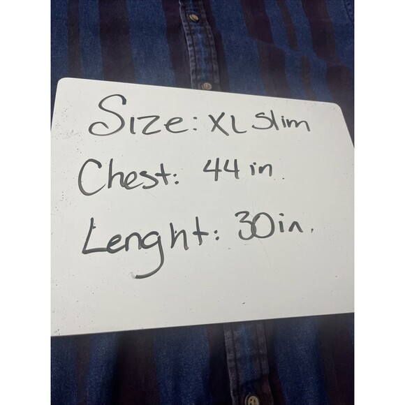 Jack And Jones Vintage Long Sleeve Men’s Shirt Slim Fit Striped Retro Y2K 90’S - Picture 8 of 8